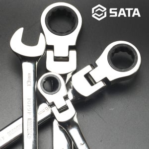 SATA 플렉시블기어렌치 13mm 각도조절 깔깔이 자동스패너 볼트작업공구