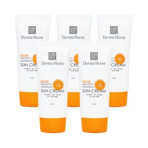 화이트닝 썬크림 50ml 5개 / 미백 주름개선 자외선차단 3중기능성 SPF50+PA+++