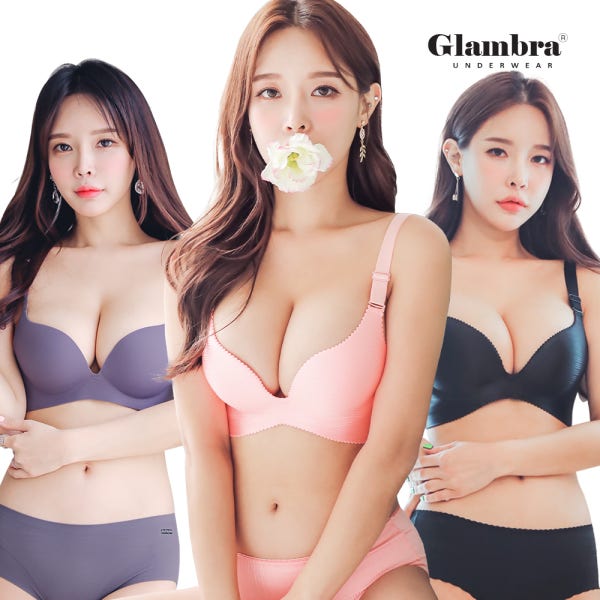 노와이어 처진 가슴 벌어진 작은 70a 새가슴 윗가슴 모아주는 푸쉬업 사기 브라 팬티 세트