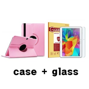 갤럭시탭 어드밴스2 SM-T583 전용 회전형케이스+9H강화유리 세트