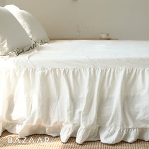 코튼레이스 피그먼트 워싱 홑겹 침대스커트