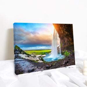 풍수 물그림 풍경화 캔버스그림액자 미리내 폭포 60x40