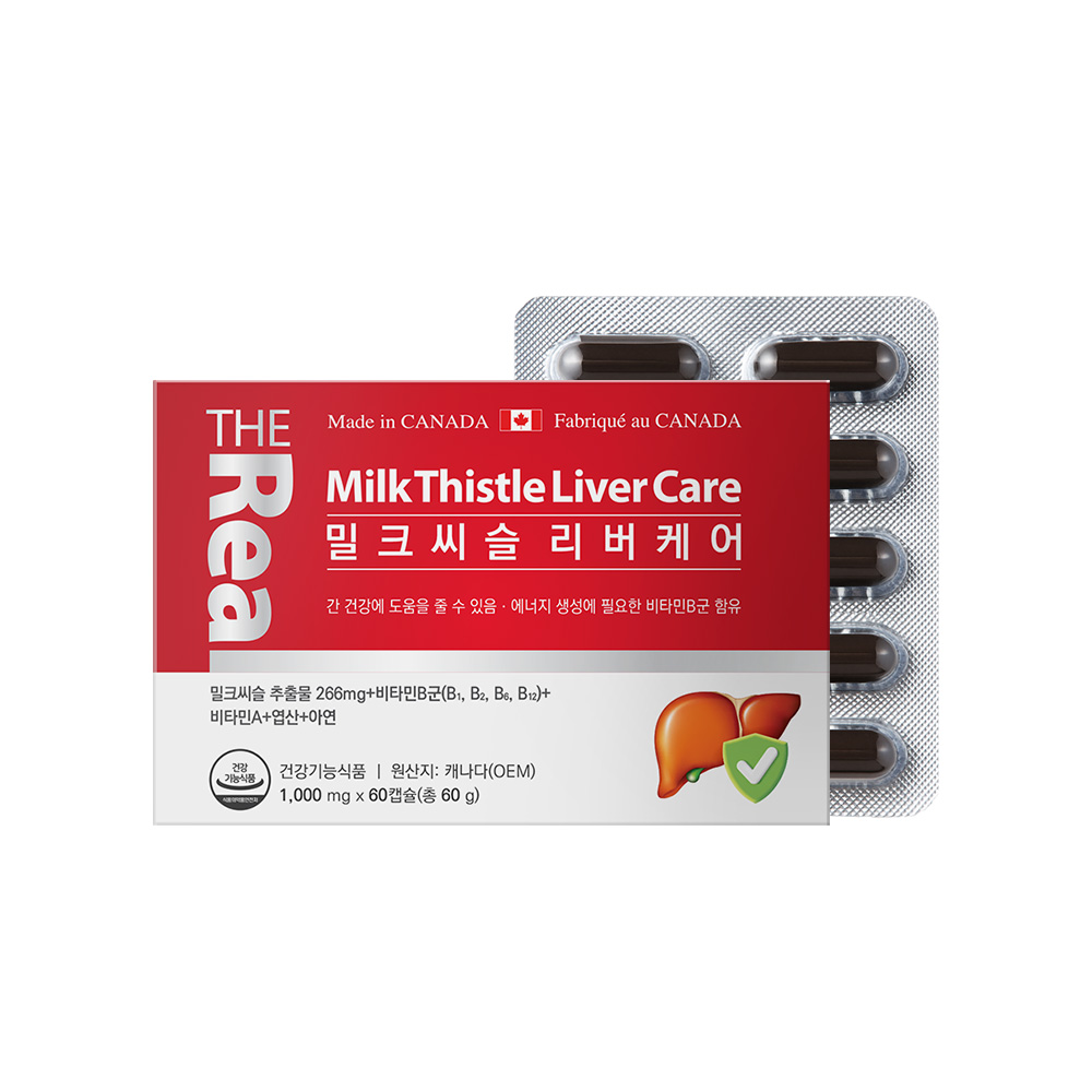 <b>더리얼</b> 밀크씨슬 리버케어 60캡슐, 1개