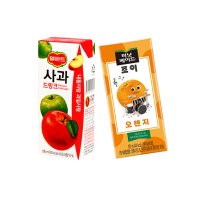 델몬트 사과 드링크 190ml 미닛메이드 조이 오렌지 195ml 각16팩 총32팩 팩음료