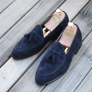 더윅 스웨이드 테슬로퍼 남자 키높이구두 수제화