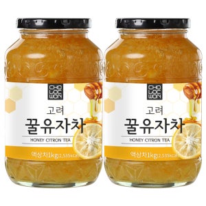 [유통기한 임박할인] 초록원 고려 꿀유자차 1kg x 2개