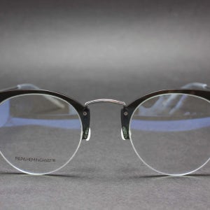 파파 헤밍웨이 N1H N7/SV 안경테 반뿔테 하금테 원형 콤비 안경