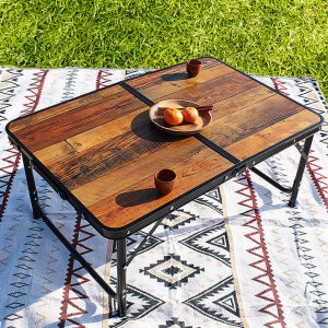 접이식 캠핑용 테이블 좌식 식탁 휴대용 캠핑 미니 차박 가판대 2인용 세트
