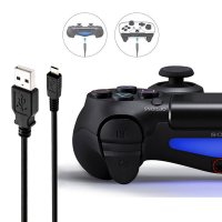 PS4 듀얼쇼크4 충전 케이블 플스4 컨트롤러 패드 연결 페어링 USB 마이크로5핀 1m