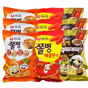 농심 쫄병스넥 3종(안성탕면맛3+짜파게티맛3+매콤한맛3)