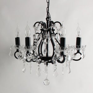 엘라6등 블랙 샹들리에 6구샹들리에 식탁등