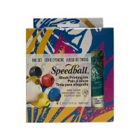 스피드볼 수성 볼록판화 잉크 세트 x 6 / Speedball Water Soluble Block Printing Ink Set x 6