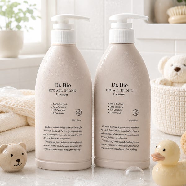 1+1 닥터바이오 아기 임산부 약산성 샴푸 바디워시 올인원 클렌저 500g