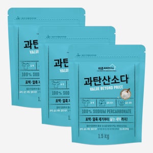 무궁화 바른세제연구소 과탄산소다 1.5kg X 3개