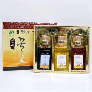 아이비허니 벌꿀 선물세트 100% 진짜꿀 유기농 친환경 천연벌꿀 500gx3