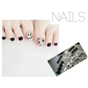 붙이는 젤 네일 페디 아트 팁 간편 부착 10종세트