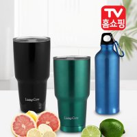 리빙코아 괴물텀블러 900ml 대용량 보냉 스탠텀블러1개+스포츠보틀1개