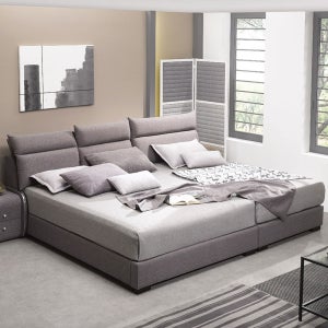 수에노 패밀리침대 저상 평상형 통깔판 가죽 발수패브릭 헤드각도조절