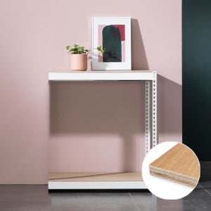 스피드랙 연결형 조립식앵글 무볼트 철제선반 경량랙 2단 300x300x300 일반합판