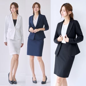 여성 정장 면접 빅사이즈 자켓 스커트 셋업 [심플형 치마 세트]