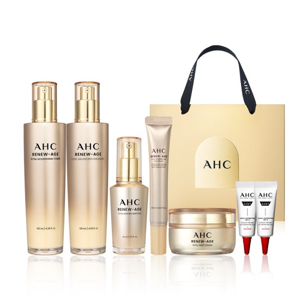 AHC 공식스토어 [10% 슈퍼적립] AHC 리뉴에이지 토탈 4종 기프트세트+리프트4 아이크림 5ml 2개