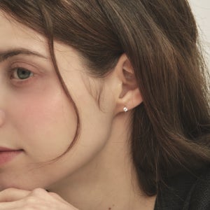 14k 베이직 큐빅 미니 원터치 링 귀걸이 6mm 귓바퀴 링 피어싱