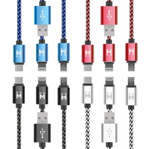 메탈릭 고속 급속 3M 충전 케이블 5핀 8핀 C타입