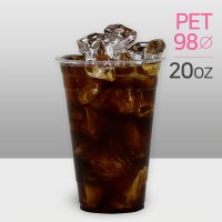 PET 20oz 98파이 아이스컵 투명컵 100개