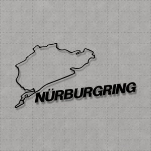 뉘르부르크링 서킷 스티커 바이크 자동차 데칼 검정 15cm x 8cm