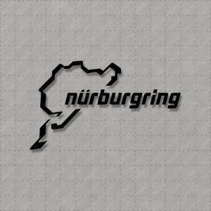 뉘르부르크링 스티커 서킷 데칼 2 검정 15cm x 8.8cm