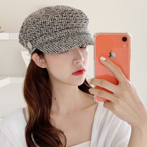 트위드 헌팅캡 여성 여름 마도로스 마린캡 모자