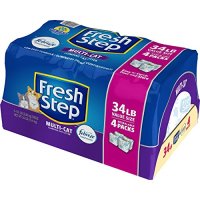 859053 Fresh Step Multi-Cat Scented Litter with the Power of Febreze, Clumping Cat Litter,
