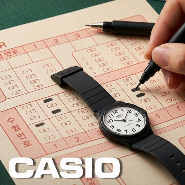 카시오 CASIO 수능시계 무소음 학생 남자 여자 손목시계