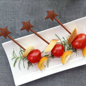 옻칠 우드 커트러리 플레이팅 디저트 별 포크