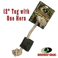 506981 Mossy Oak 12 Inch Water Buffalo and Rope Chew Toy and Tug Toy