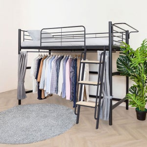 [선물이벤트] 일루일루 코모드i 행거형 낮은 벙커침대 옷장 성인 2층 수납