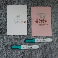 임밍아웃 보다행복 축하해,반가워 세트, 남편에게 주는 카드 임신테스트기 공개