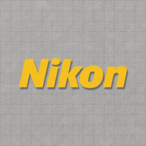 니콘 Nicon 카메라 로고 스티커 1번 노랑 5cm x 1.4cm