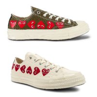 꼼데가르송 플레이 컨버스 스니커즈 남성 여성 남여공용 Comme Des Garcons PLAY Emblem Low Top Sneaker