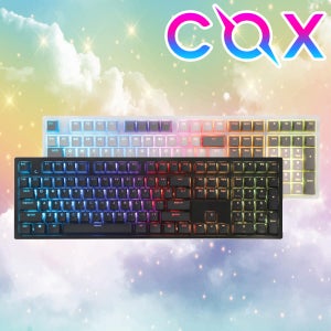 콕스 엠프리스 RGB PBT 완전방수 사무용 사무실 게이밍 컴퓨터 자판 무접점 키보드 35G