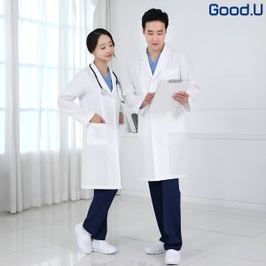 굿유 구김없는 의사 약사 실험 영양사 간호학과 피부관리사 병원 가운 실험실 랩가운 남여공용