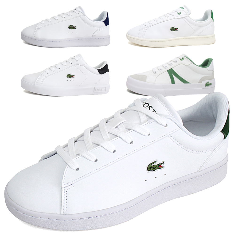 라코스테 레더 스니커즈 화이트 신발 커플 남성 여성 운동화 캐주얼화