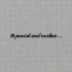 처벌과 지배 to punish and enslave 스티커 검정 15cm x 1.8cm