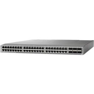 Cisco Nexus 93108TC-FX Switch - 48 x 100M/1/10GBASE-T ports and 6 x 40/100-Gbps QSFP28 ports - N9K-