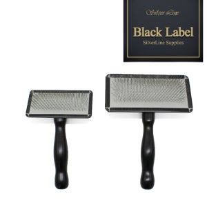 실버라인펫 블랙라벨 하드 슬리커 브러쉬 강아지 고양이 애견 엉킨털 죽은털 제거