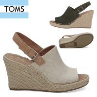 탐스 샌들 모니카 웨지힐 TOMS MONICA WEDGES NATURAL GREEN