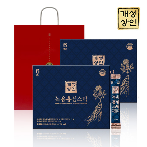 개성상인 녹용홍삼스틱 10mg 30포, 2개