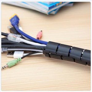 컴퓨터 선정리 전선 정리 보호 커버 매직 케이블 정리홀더 블랙 15mm - 1m