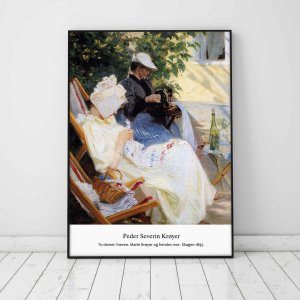 페더 세버린 크뢰이어 정원의 숙녀들 마리 크뢰이어와 그녀의 어머니 인테리어 포스터 액자