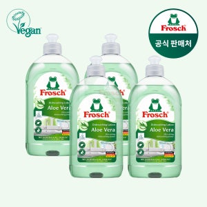 [프로쉬] 알로에 주방세제 500ml 4개 구성 / 맨손설거지 민감성피부용 세척력강화